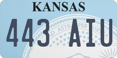 KS license plate 443AIU