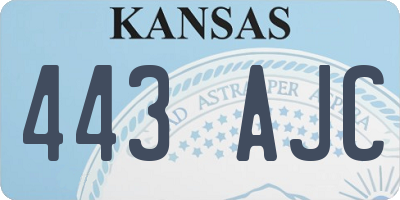 KS license plate 443AJC