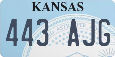 KS license plate 443AJG