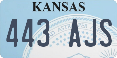 KS license plate 443AJS