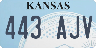 KS license plate 443AJV