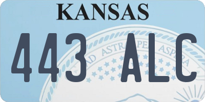KS license plate 443ALC