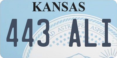 KS license plate 443ALI