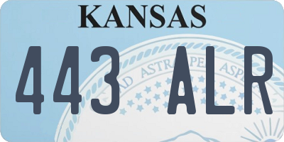KS license plate 443ALR