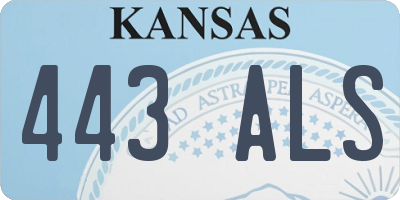 KS license plate 443ALS