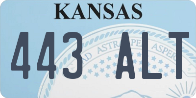 KS license plate 443ALT