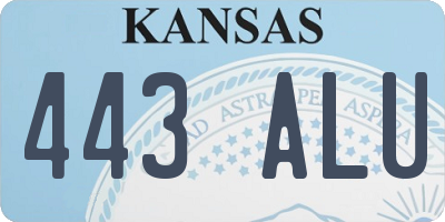 KS license plate 443ALU