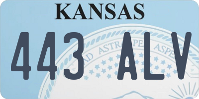 KS license plate 443ALV