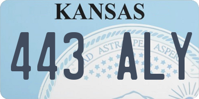 KS license plate 443ALY