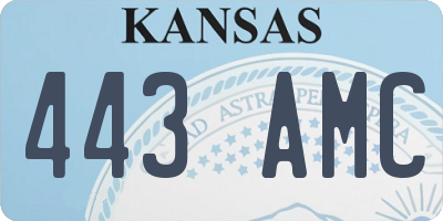KS license plate 443AMC