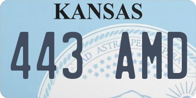 KS license plate 443AMD
