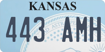 KS license plate 443AMH