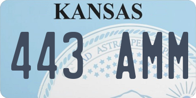 KS license plate 443AMM