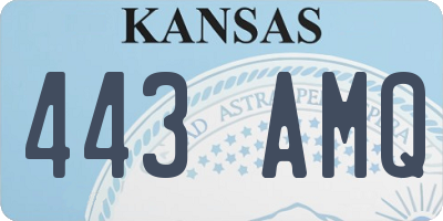 KS license plate 443AMQ
