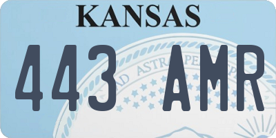 KS license plate 443AMR