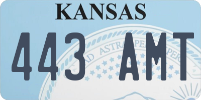 KS license plate 443AMT