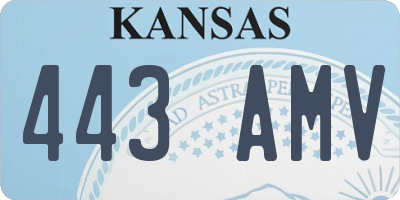 KS license plate 443AMV