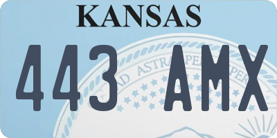 KS license plate 443AMX