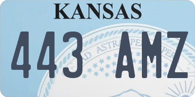 KS license plate 443AMZ