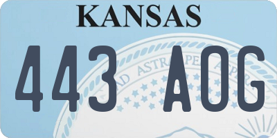 KS license plate 443AOG