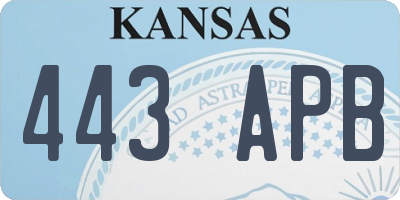 KS license plate 443APB