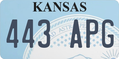 KS license plate 443APG