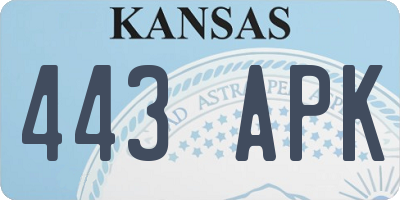KS license plate 443APK