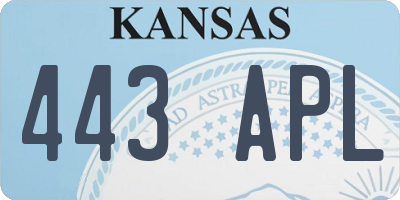KS license plate 443APL