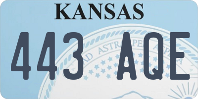 KS license plate 443AQE