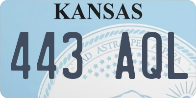 KS license plate 443AQL