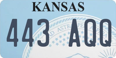 KS license plate 443AQQ