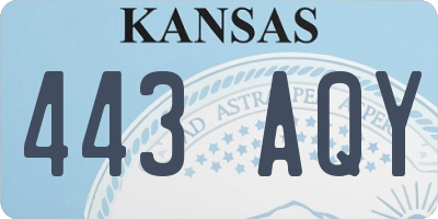 KS license plate 443AQY