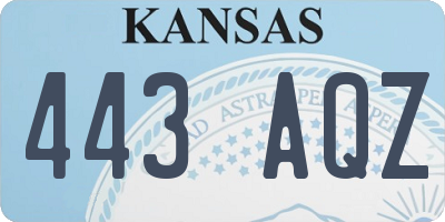 KS license plate 443AQZ