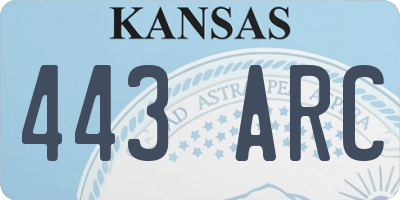 KS license plate 443ARC