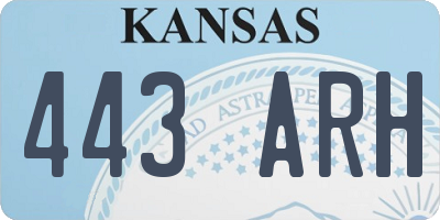 KS license plate 443ARH