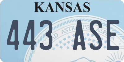 KS license plate 443ASE