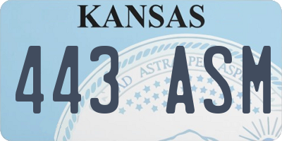 KS license plate 443ASM