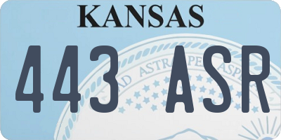 KS license plate 443ASR