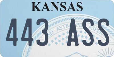 KS license plate 443ASS