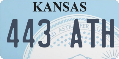 KS license plate 443ATH