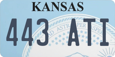 KS license plate 443ATI