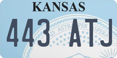 KS license plate 443ATJ