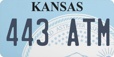 KS license plate 443ATM