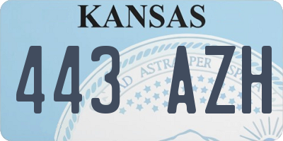 KS license plate 443AZH