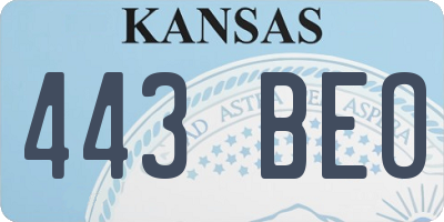 KS license plate 443BEO