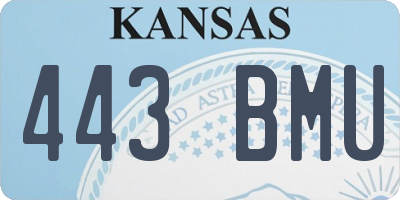 KS license plate 443BMU