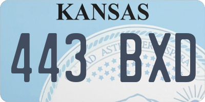 KS license plate 443BXD