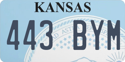 KS license plate 443BYM