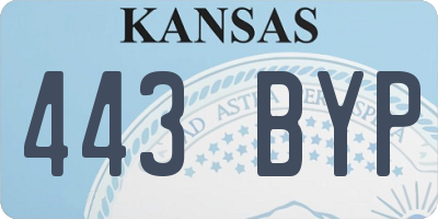 KS license plate 443BYP