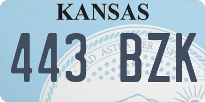 KS license plate 443BZK